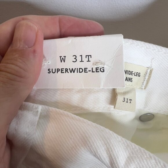 Madewell $138 Tall Superwide-Leg Jeans: Airy Denim Edition White Size T31 NU710 - Picture 10 of 11